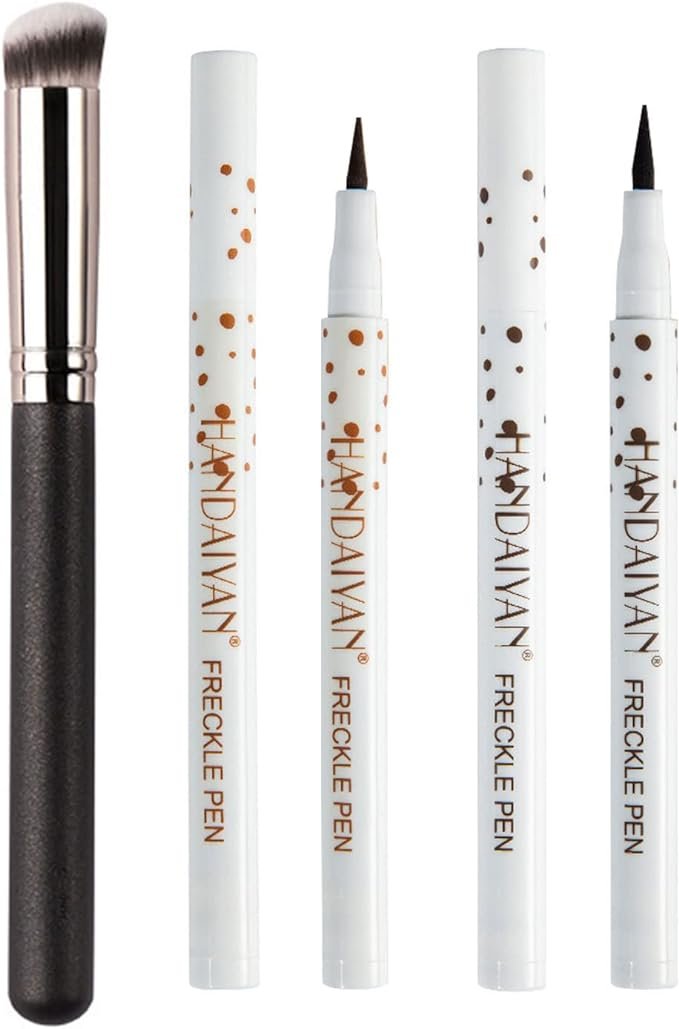 Stylo de Tache de Rousseur, Freckle Pen, Maquillage Stylo De Tache Rousseur, Fausses Taches de Rousseur, Outil de Maquillage de Taches de Rousseur, (Natural Coffee + Chestnut)