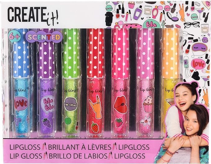 Lip Gloss Scented 1,2 grammes Filles 7-pièces